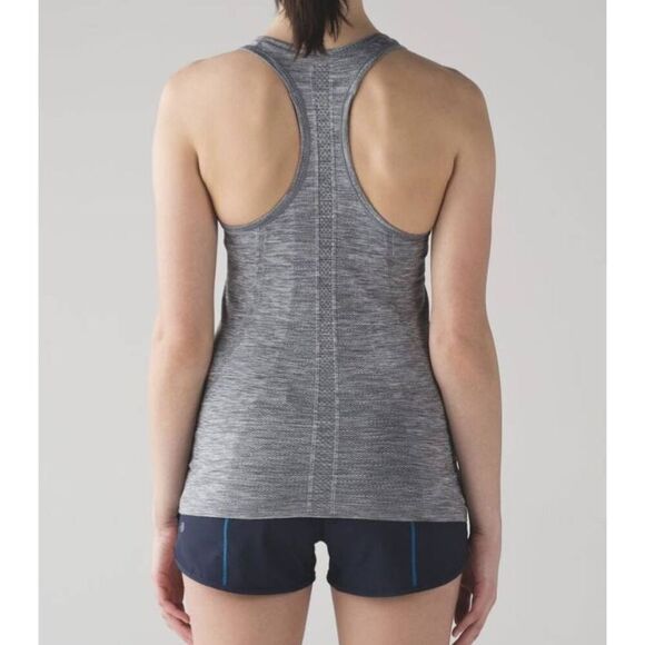 LULULEMON ATHLETICA	Swiftly Tech Racerback 2.0 in Slate/white Size 4 - Picture 1 of 4